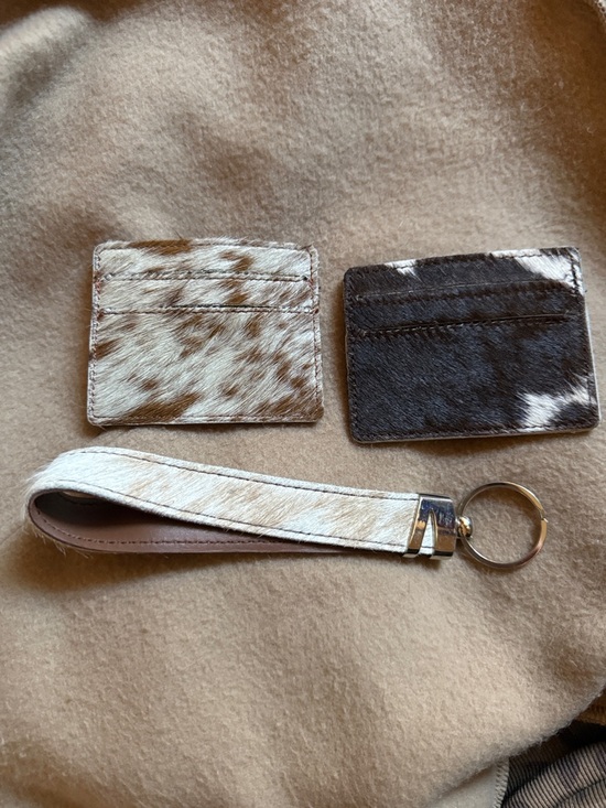Other - Cowhide Cardholders and Wrist Key Fob Set - Two Tone